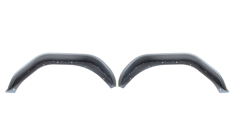 Jeep Wrangler Tube Fenders - Rear - Fishbone Offroad - Steel Tube - Black - `18-`27